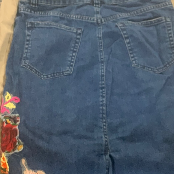 Anthropologie Gardener’s Denim Embellished Skirt Cecilia Prada P/S - Picture 3 of 14